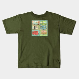 Camping Glamping in Vintage Trailers! Kids T-Shirt